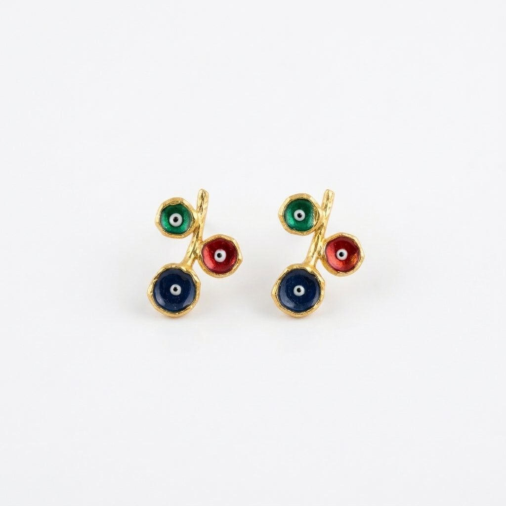 Evil Eye Trio Branch Studs