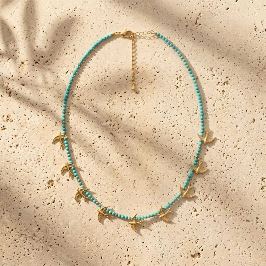 Turquoise Bosphorus Birds Necklace