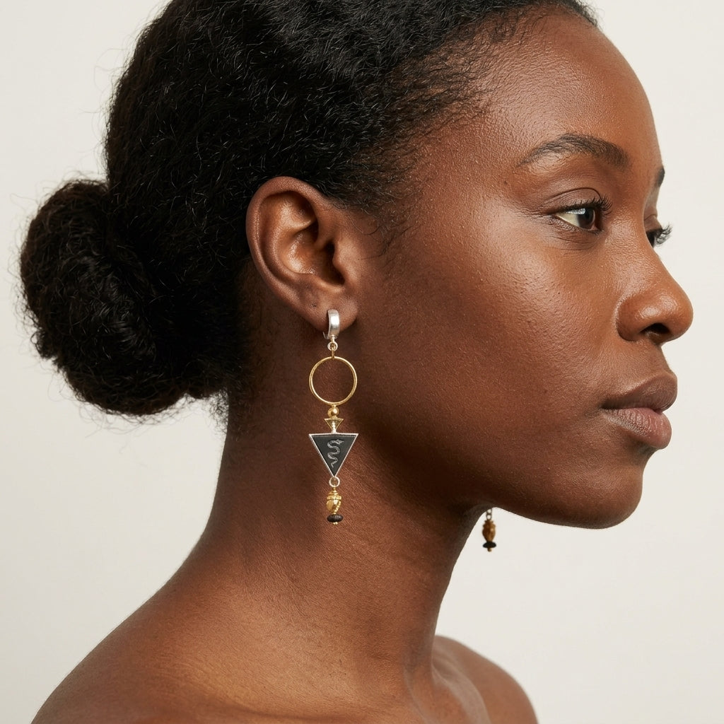 Medusa Shadow Hoop Earrings