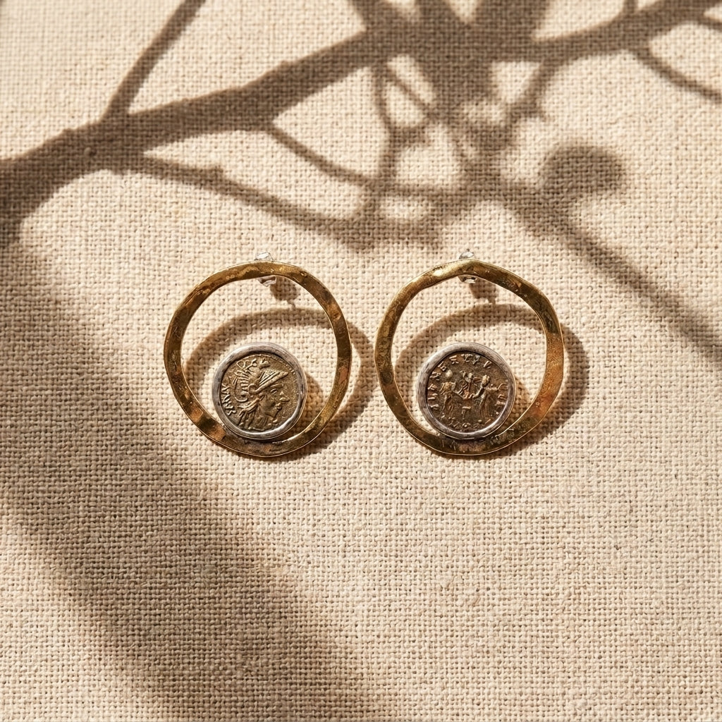 Ancient Echo Coin Earrings