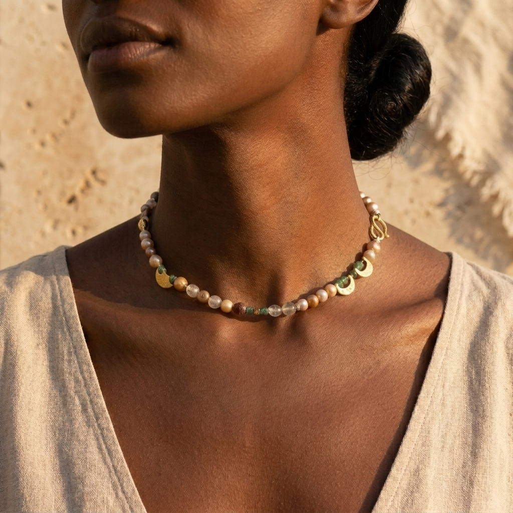 Golden Garden Pearl Necklace