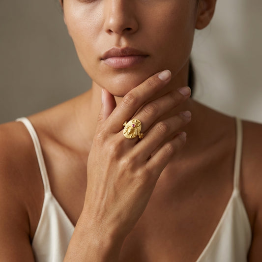 Golden Bee Signet Ring