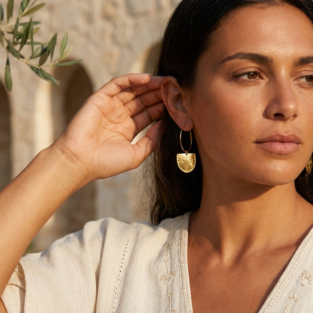 Aries Hoop Earrings