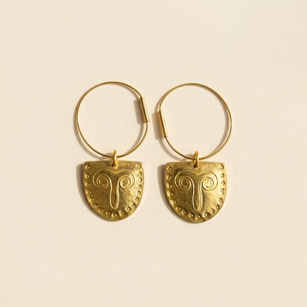 Aries Hoop Earrings
