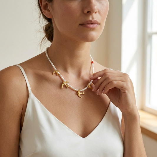 Sunlit Bosphorus Birds Necklace
