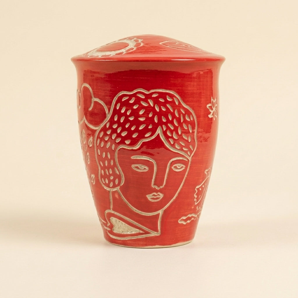 Red Birds Vase