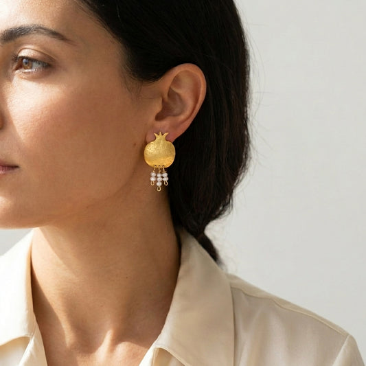 Pomegranate Pearl Earrings