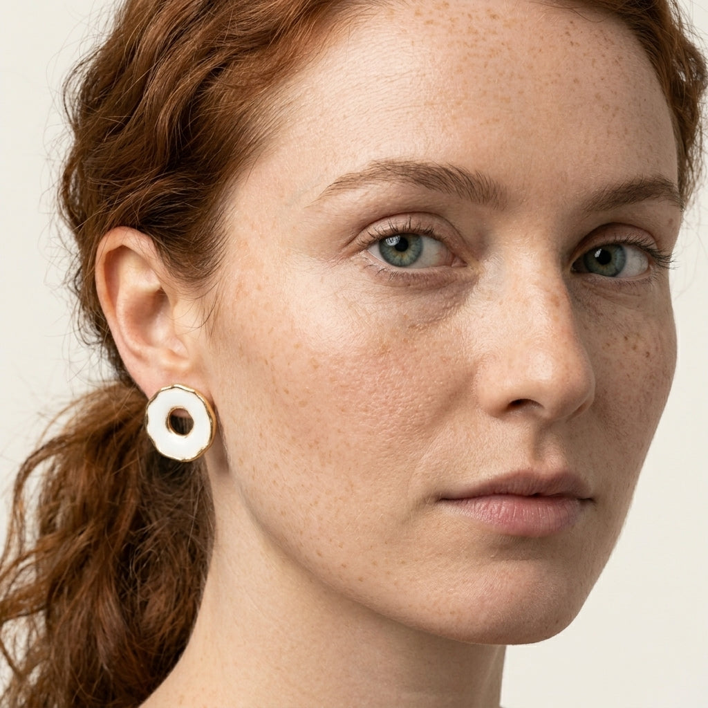 White Halo Studs