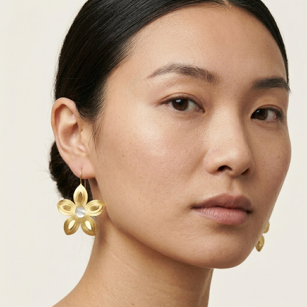 Iznik Petal Drop Earrings