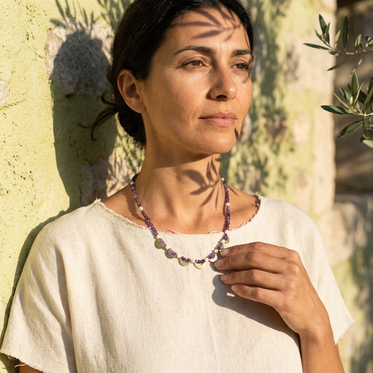 Anatolian Moon Amethyst Necklace