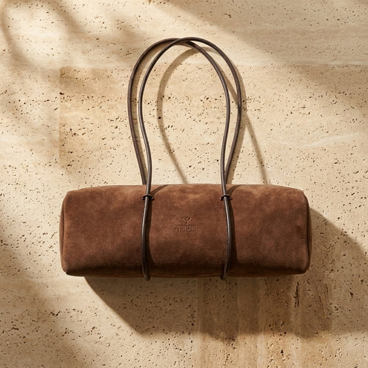 Brown Form Cylinder Bag
