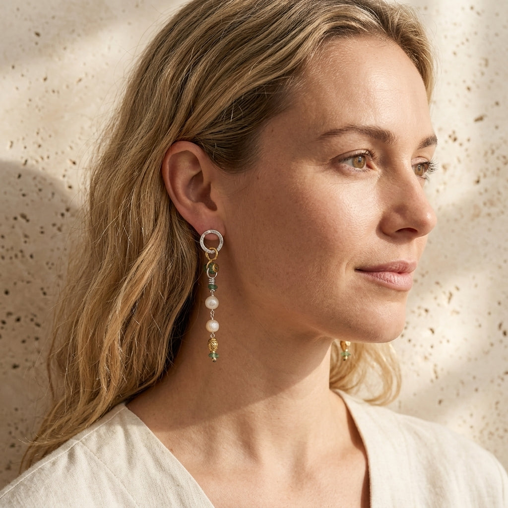 Aegean Pearl Relic Earrings