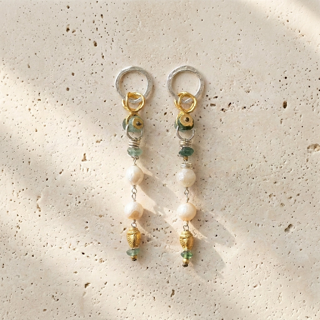 Aegean Pearl Relic Earrings