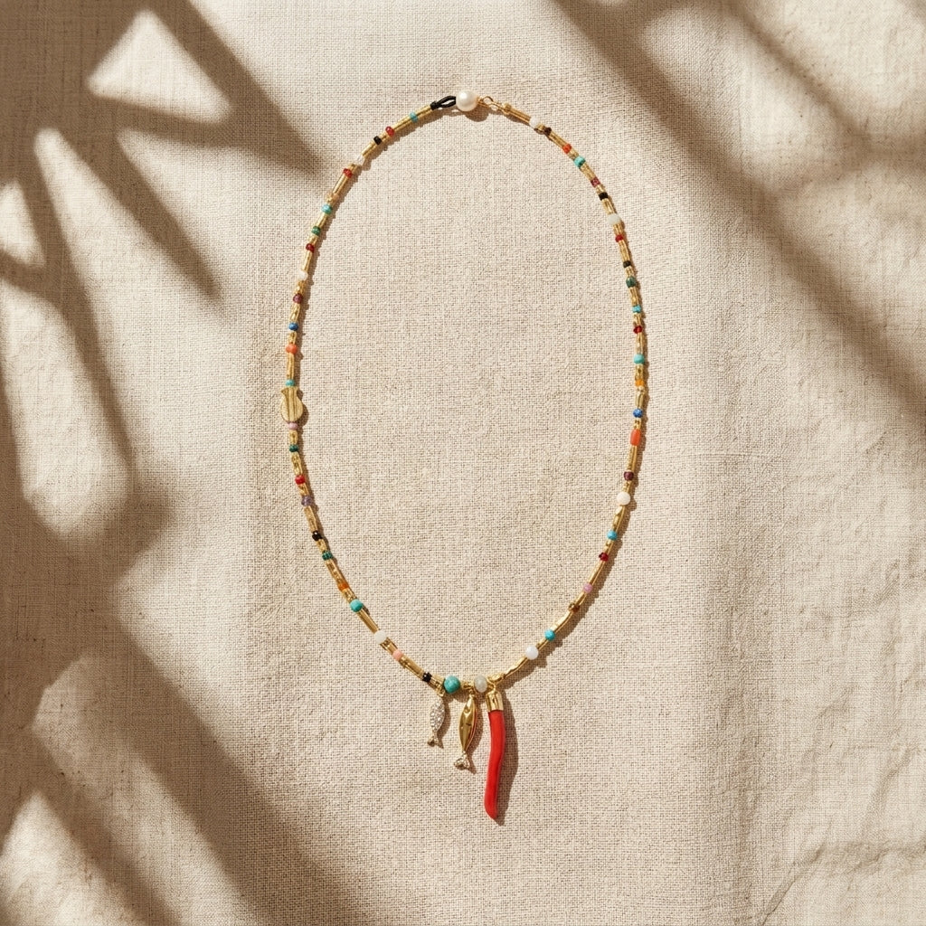 Aegean Cornicello Charm Necklace