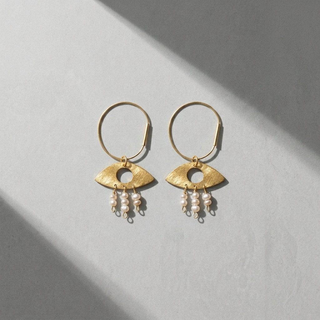 Golden Gaze Hoop Earrings