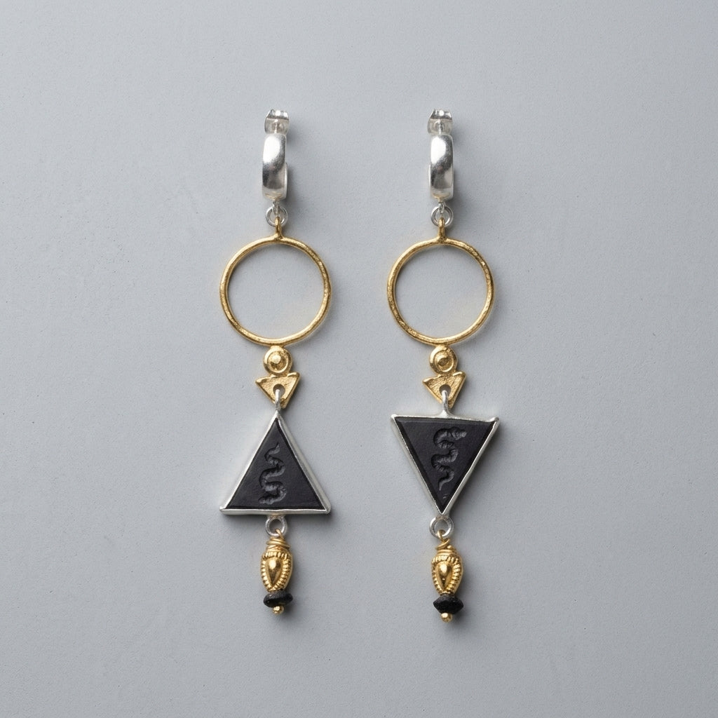 Medusa Shadow Hoop Earrings
