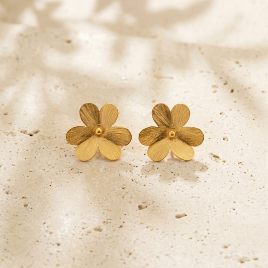 Golden Bloom Stud Earrings