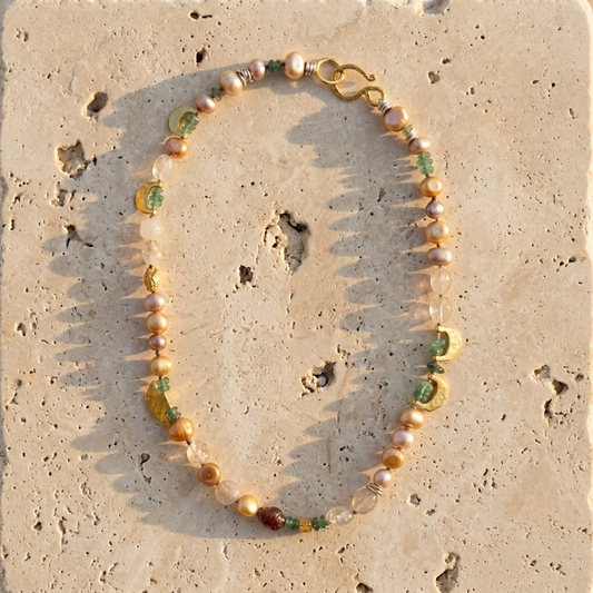 Golden Garden Pearl Necklace